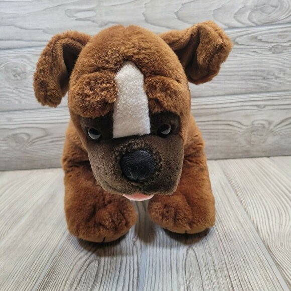 Build a Bear Boxer Bulldog BAB Soft Brown White Puppy Pet Plush Animal Puppy - Picture 6 of 9